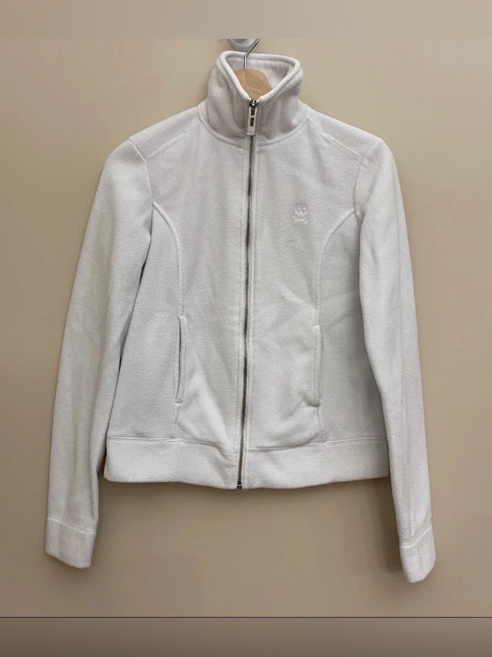 POLAR FLEECE COLLECTION White Longsleeve Fleece Zip Up Sweater Women’s Medium